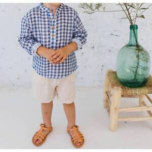 NEW BÚHO muslin bermuda shorts in sand